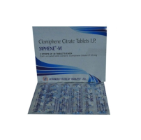 Box along with generic clomiphene citrate 25mg tablet blister strips